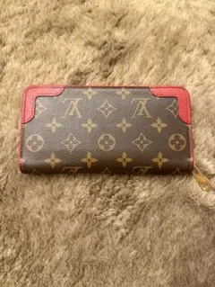 Louis Vuitton 長財布 ブラウン/レッド - メルカリ