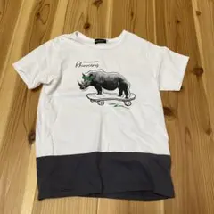 BeBe サイに乗るサイのプリントTシャツ 130cm