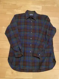 PENDLETON (ペンドルトン)　チェック柄長袖シャツ　ウールシャツ　70s