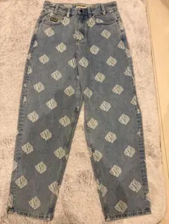 HUF CROMER PRINT デニムパンツ(ステッカー付き)