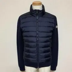 極美品　モンクレール　ダウンカーディガン　ネイビー　M 国内正規品　5P188のサムネイル