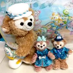 定価以下！ダフフレ ◆ ダッフィーぬいぐるみ ＆ ぬいば② ３点セット