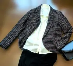 ROYAL PARTY　ジャケット 黒・赤・白　ツイード M