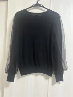 Spick & Span チュールスリーブニット