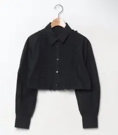 フロントフリルクロップドシャツ　エイミーイストワール　eimy istoire