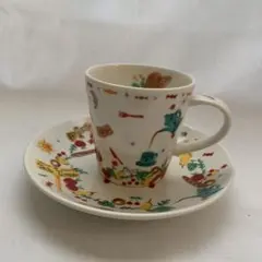 パーソンズのカラフルなイラストのカップとソーサー　1客