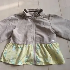 フラワープリント フード付きアウター