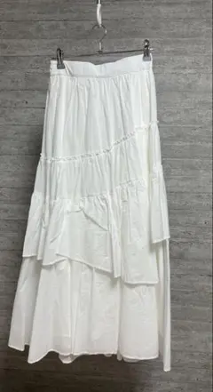 LILLIAN CARAT 春夏 フレアスカート ホワイト