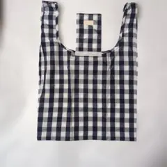 studio CLIP ネイビーチェック エコバッグ