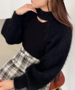 MAJESTIC LEGON フロントオープンジャギーニット 完売品