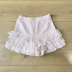 【ゲリラセール‼︎】メゾピアノ 110cm レース ショートパンツ ティアード