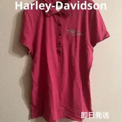 Harley-Davidson ハーレーダビッドソン ピンク ポロシャツ L