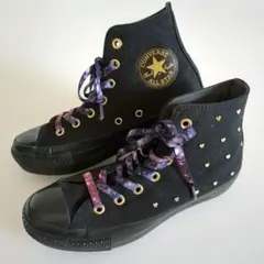 希少デザイン★極美品★コンバース スニーカー ハート スタッズ 宇宙柄 24cm