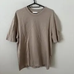 ZARA ザラ　ベージュ　コットン　半袖　Tシャツ　Lのサムネイル