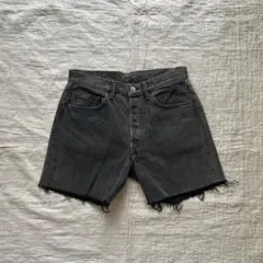 90s USA製 Levi's 501 ブラックカットオフショーツ 先染め - メルカリ