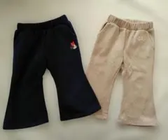 GAP　 裏起毛パンツ2枚セット（ネイビー＆ピンク）　90cm