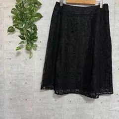 Lucile ルシル【13】チュールスカート✨レース フレア 黒 膝丈
