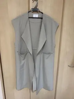 Discoat ベージュ オープンフロントベスト サイズF