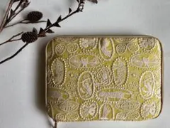 ★完成品【マルチケース】ミナペルホネン jungle relief yellow