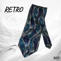 RETRO DESIGN STUDIOS ネクタイ シルク総柄 ヴィンテージ調