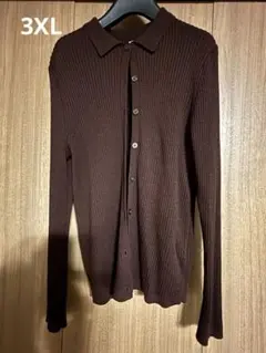 UNIQLO メリノブレンドリブポロカーディガン　3ＸＬ