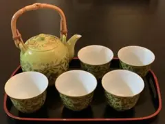 たち吉 美濃焼 『萌葱金彩』　茶器セット　急須１個・お茶呑茶碗５個のサムネイル