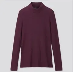 UNIQLO リブハイネックTシャツ