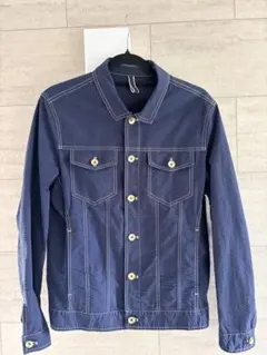 ZARA/デニム風ブルージャケット/薄手/紺/ネイビー/M