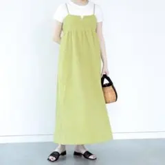 Ray BEAMS フクレ ジャカード キャミワンピース