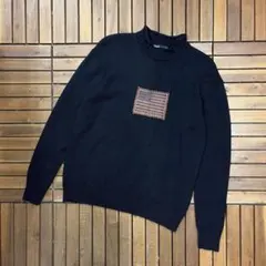 90s RALPH LAUREN ハイネック ニット プルオーバー アメリカ国旗