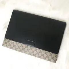 【極美品】GUCCI クラッチバッグ GGスプリーム ビジネス A4収納可能