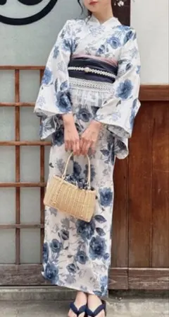 GRL 水彩花柄浴衣 帯セット gi1519 - メルカリ