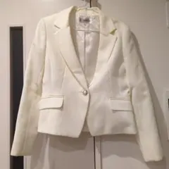 セレモニー　テーラードジャケット ホワイト　白　11号　L