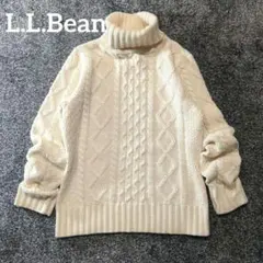 L.L.Bean アランニット ケーブル タートルネック M