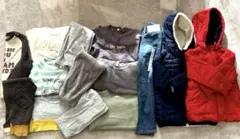★120センチまとめ売り★パジャマ上下セット・ニット・デニム・ダウンジャケット
