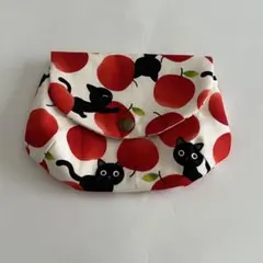 猫柄フラップポーチ