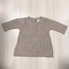 OLD NAVY☆ベージュニットワンピ　3〜6m ミルクティー モカ