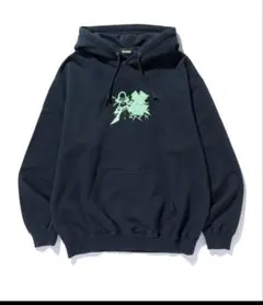 エクストララージ 蛍光刺繍ネイビーXLパーカー