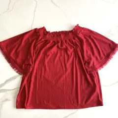 earth music&ecology オフショルダー 赤