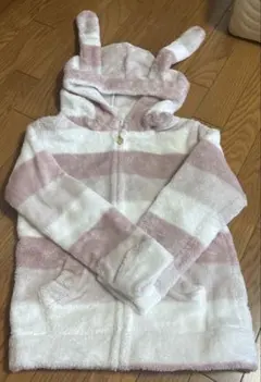 うさ耳　もこもこピンクパーカーのサムネイル