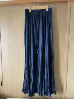 ZARA❤️ロングスカート★ネイビー★プリーツ