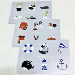 イラストアート　ポストカード ３枚セット