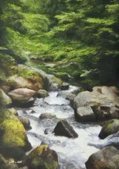 風景画◆水辺◆新品 美品【水性絵具/アクリル/色鉛筆】◆防水&丁寧梱包 風景画◇水辺◇新品 美品【水性絵具/アクリル/パステル等】◇防水&丁寧