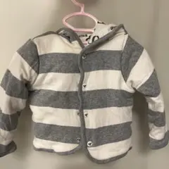 リバーシブル　12mth ストライプ柄フード付きアウター 未使用