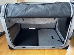 LPOTIUS 折畳 車載 クレート 猫犬兼用 ペットキャリー ケージ Lサイズ