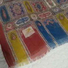 ETRO エトロ シルクシフォン ペイズリー 大判 ストール