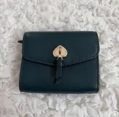 ケイトスペード　kate spade 二つ折り財布 ダークグリーン　コンパクト