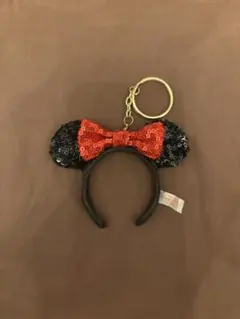 カチューシャキーホルダー　ミニー　スパンコールのサムネイル