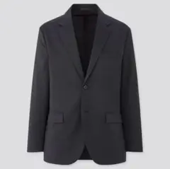 美品 ユニクロ 感動ジャケット（ウールライク・袖丈2cm短め 着丈1cm短め）L