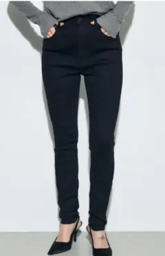 AZUL by MOUSSY ブラックスキニーデニム ストレッチパンツ M 美脚